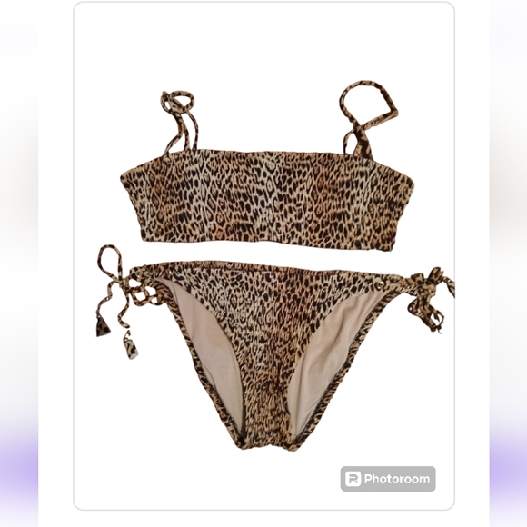 VS Swim Santa Teresa Smocked Bandeau Top & Matching Side Tie Classic Bottoms - Picture 6 of 8